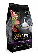 Сухoй корм Savory Medium Breed rich in Fresh Turkey & Lamb 3 кг