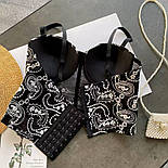 Жіночий корсетний топ бюстьє з вишивкою на тонких бретелях (р. 42-44) 77171004, фото 2