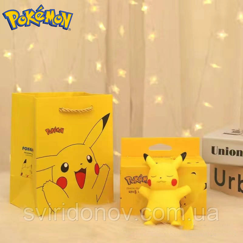 Нічник приліжковий світлодіодний Pokemon Pikachu Takara Tomy, жовтий покемон пікачу дитячий світильник D