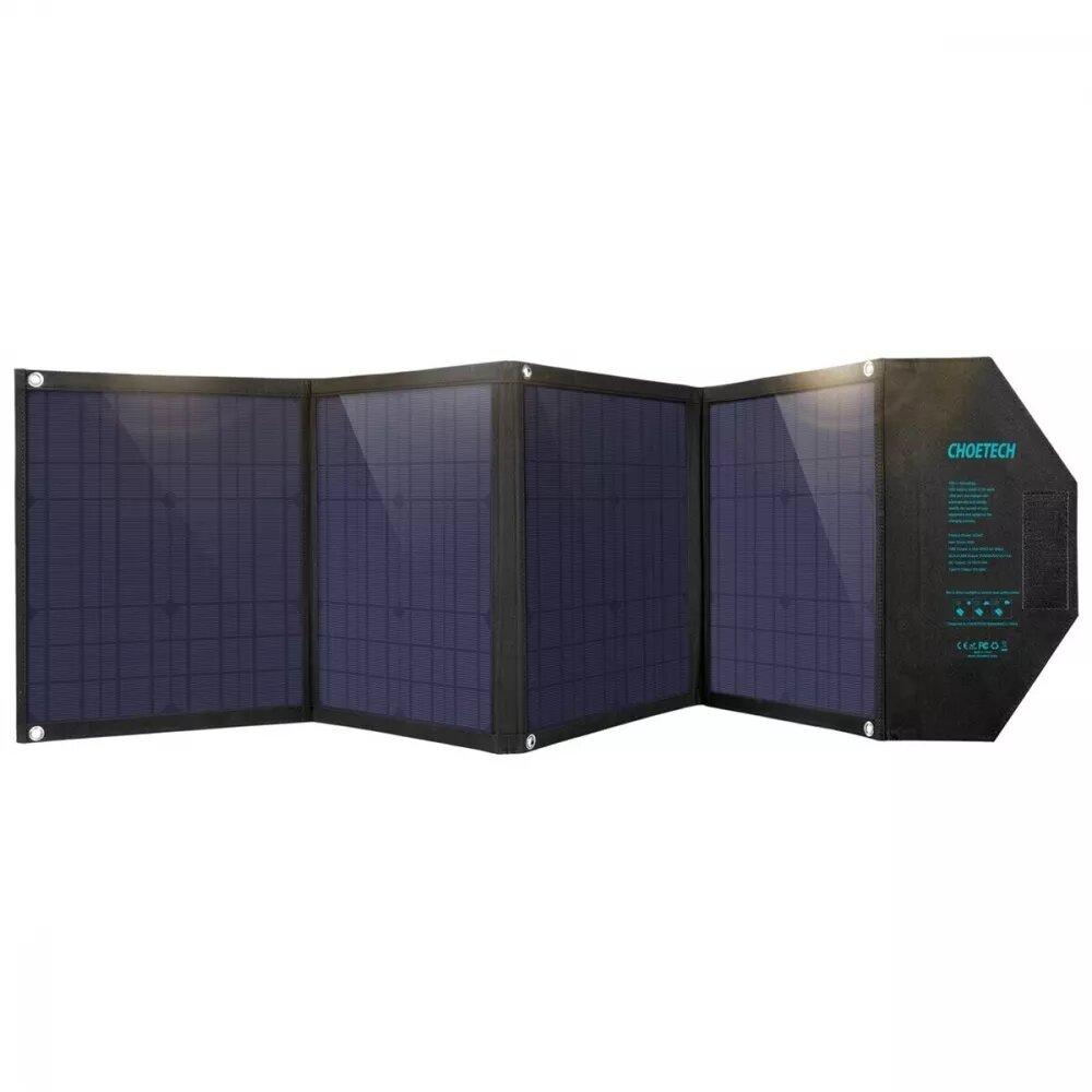 Портативна сонячна зарядна станція Choetech SC007 80 Вт Чорний (37706)