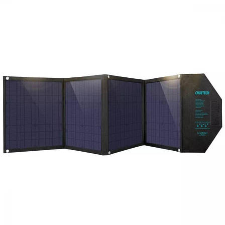 Портативна сонячна зарядна станція Choetech SC007 80 Вт Чорний (37706), фото 1