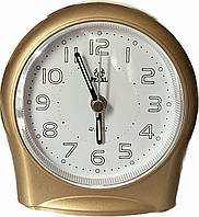 Настольные часы-будильник золотые с подсветкой PT-100