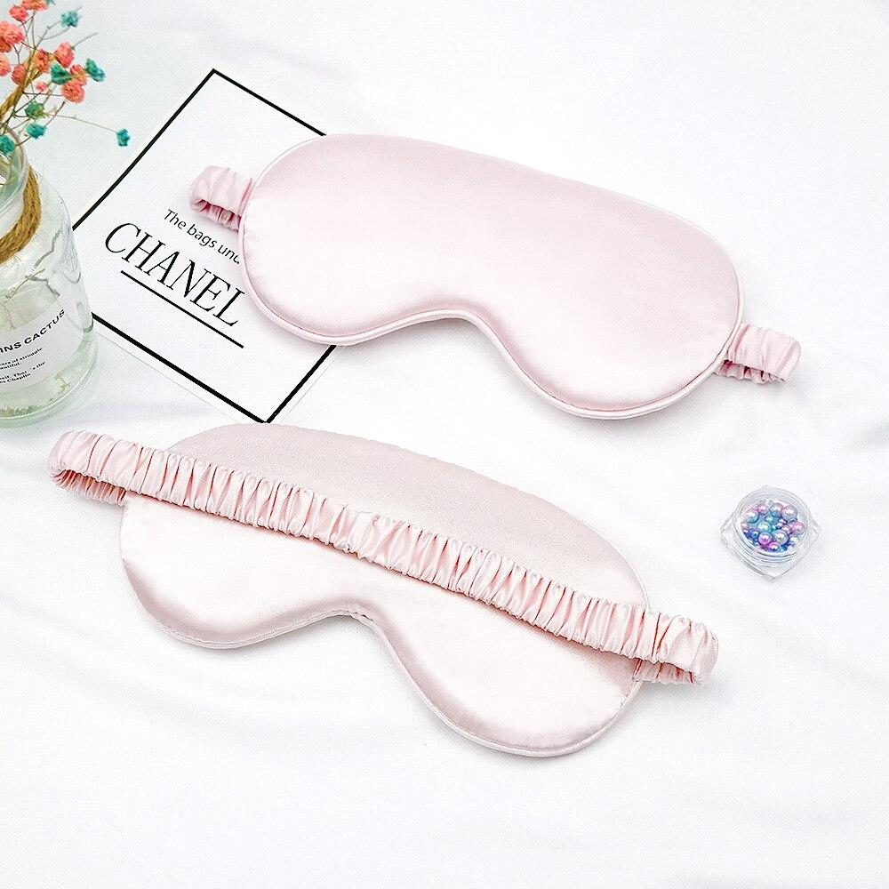 Шовкова маска для сну Silenta Silk Wave Light Pink + Беруші