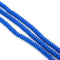 Бусины Рондель Гематит, размер 4х2мм, цвет Синий матовый, +-40см (примерно 190шт.)