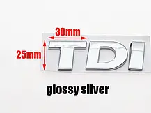 Емблема наклейка на кришку багажника TDI VW (Фольцваген) 72x25 мм Червона, фото 6