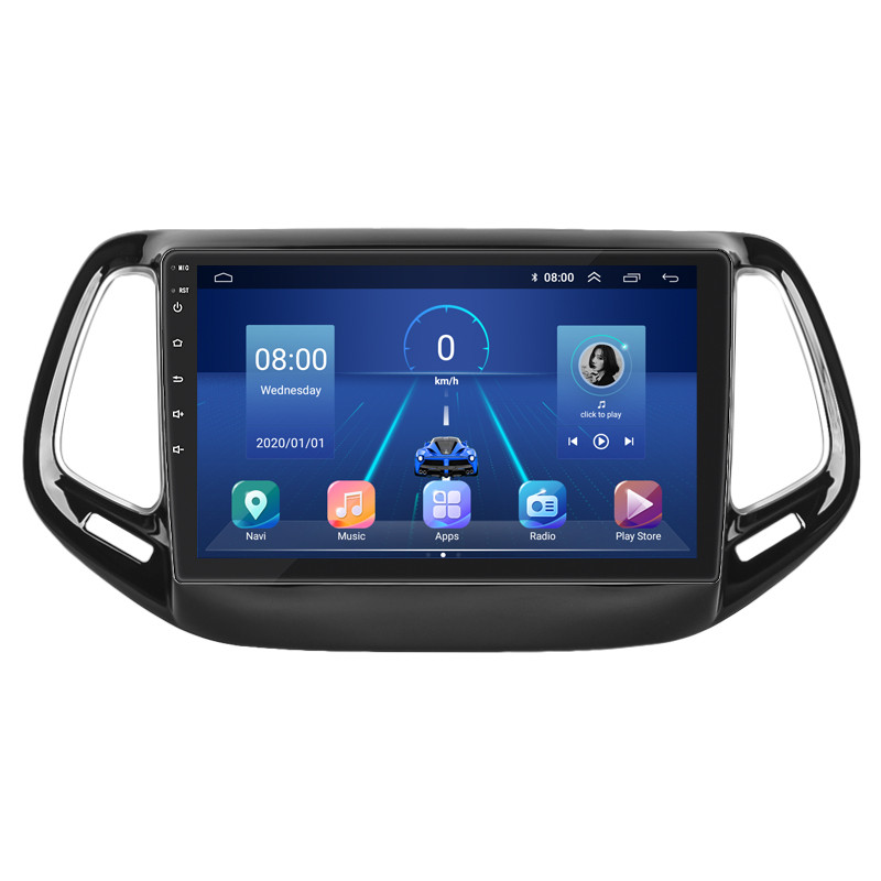 Штатна магнітола Lesko для Jeep Compass II 2017-н.в. екран 10" 2/32Gb Wi-Fi GPS Base Джип 9 шт., фото 1