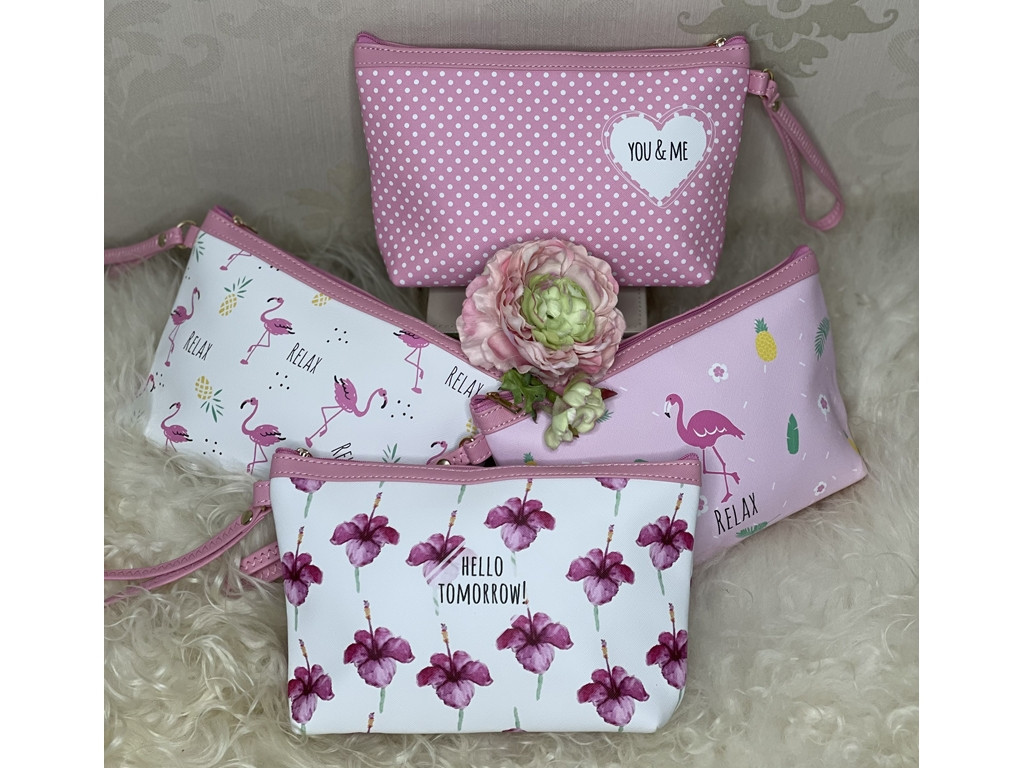 🧡Косметичка жіноча дорожня, стильна, зручна, на блискавці, різні кольори, фото 1