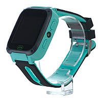 Детские смарт часы S4 c фонариком GPS сенсорный экран с sim картой и камерой зеленые