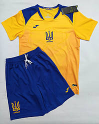 Футбольна форма доросла M-L Україна в стилі Joma жовто-синя/комплект футбольний/форма доросла Хома
