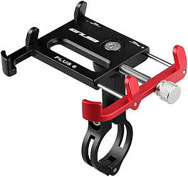 Тримач гаджета GUB PLUS 6 на кермо алюмінієвий з поворотним механізмом чорно-червоний