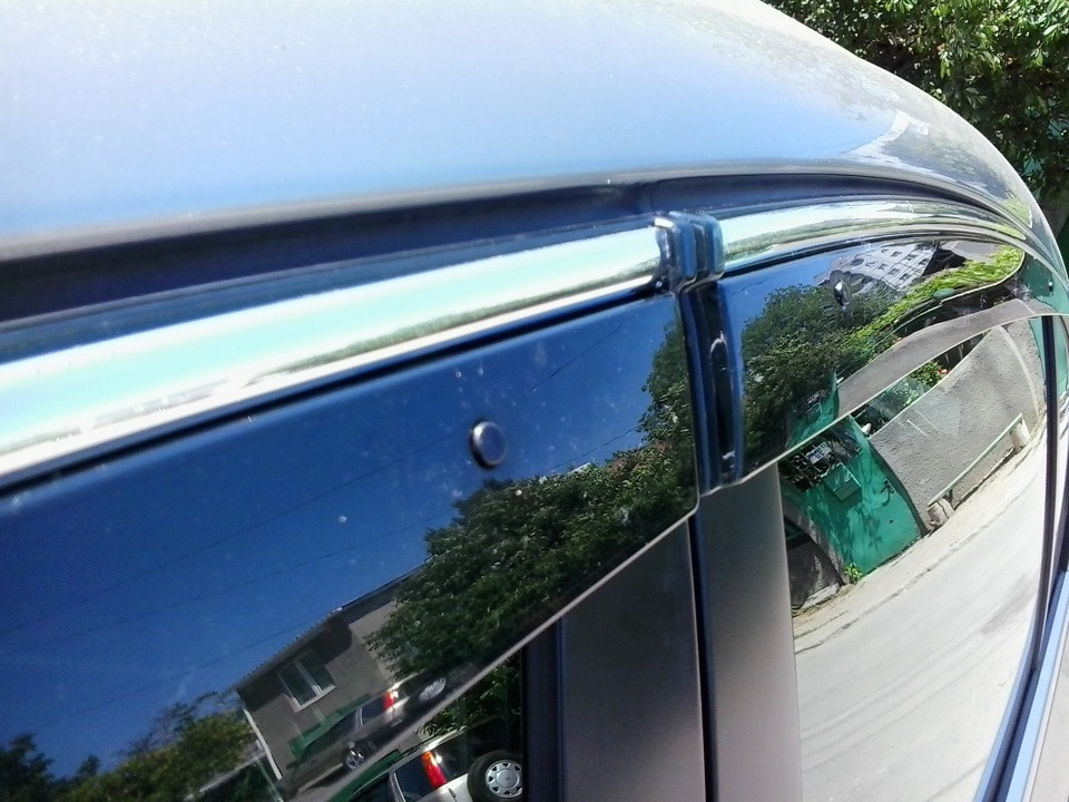 Дефлекторы окон с окантовкой VW Passat B7 2011-2014 Sedan - фото 4 - id-p290265535