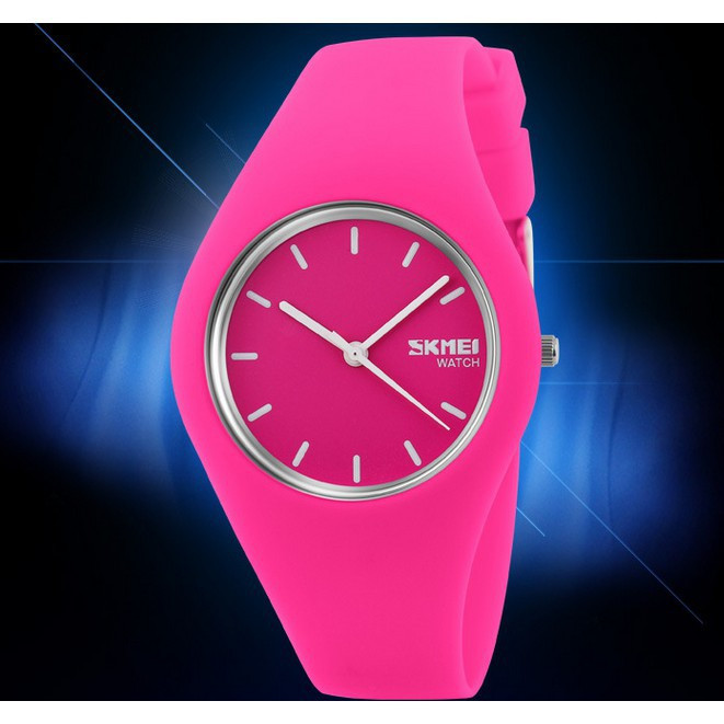 Уценка !!! Skmei 9068 rubber розовые женские спортивные часы - фото 6 - id-p1740305353