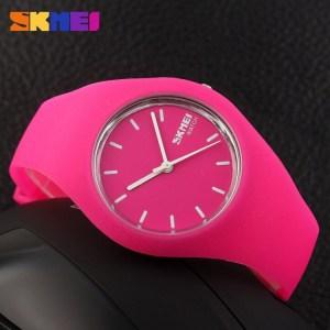 Уценка !!! Skmei 9068 rubber розовые женские спортивные часы - фото 7 - id-p1740305353