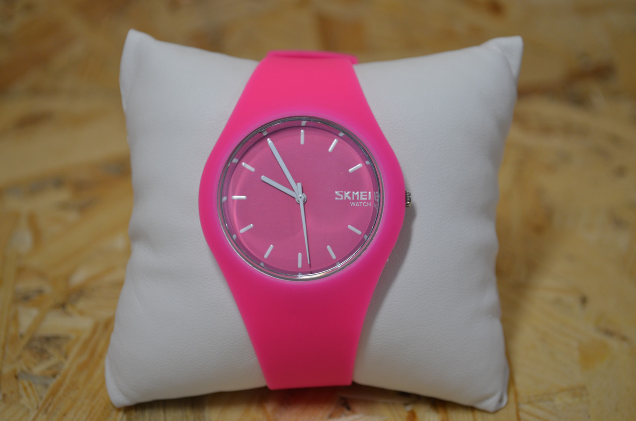 Уценка !!! Skmei 9068 rubber розовые женские спортивные часы - фото 8 - id-p1740305353