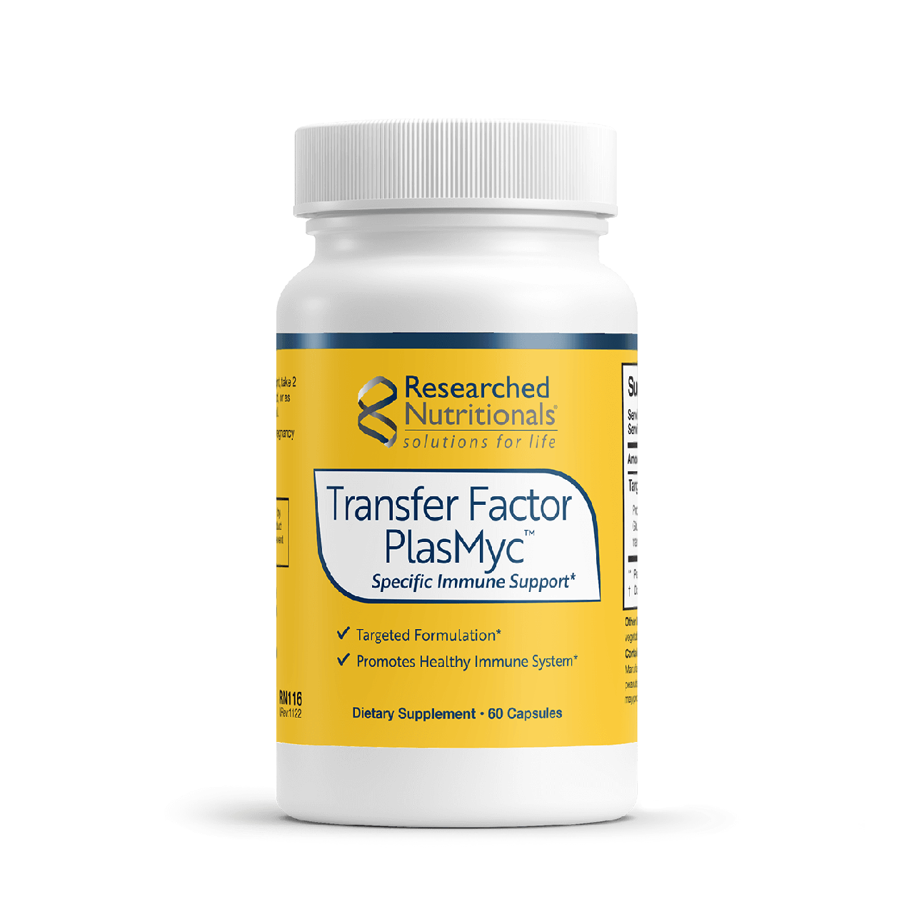 Transfer Factor PlasMyc, Трансферфактор, імунна підтримка. 60 капсул. Researched Nutritionals BX202, фото 1