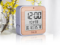 Електронний годинник будильник FanJu FJ3533 з підсвіткою, термометром і календарем, на батарейках