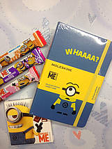 Блокнот Moleskine Minions Limited Edition кишеньковий 9*14см, 192 стр, 70г, в лінію, блакитний, фото 3