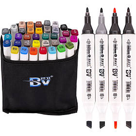 Набір скетч-маркерів 36 кольорів BV800-36 у сумці - MegaLavka