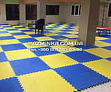 Синьо-жовті татамі 20мм, 1м*1м | м'яка підлога пазл, буд мат, фото 6