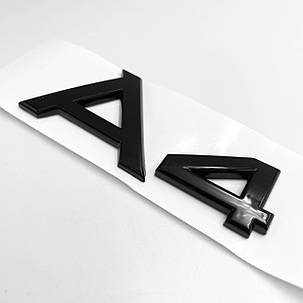 Емблема наклейка А4 Audi (Ауді) Чорна, фото 1