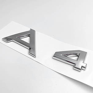 Емблема наклейка А4 Audi (Ауді) Хром, фото 1