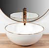 Умивальник (раковина) REA STELLA ROSE GOLD EDGE накладний *, фото 4