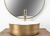 Умивальник (раковина) REA SAMI BRUSHED GOLD WHITE накладний, фото 4