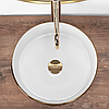 Умивальник (раковина) REA SAMI BRUSHED GOLD WHITE накладний, фото 5