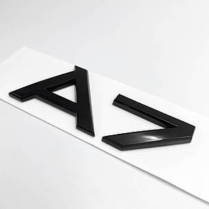 Емблема наклейка А7 Audi (Ауді) Чорна, фото 1