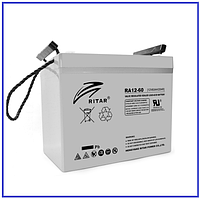 Акумуляторна батарея AGM RITAR RA12-60 Gray Case 12V 60Ah (260х169211(218)