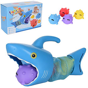 Іграшка для купання 630K акула-ловушка 31 см, м'ячі-рибки - MegaLavka