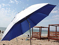 Компактный в сложенном состоянии пляжный зонт, 180 см по дуге . С наклоном. Трёх составной.