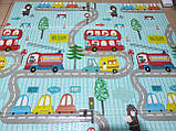 Килимок дитячий "Дорога" термо килимок для дітей. 200х180 , двосторонній, з малюнками і текстурним покриттям, фото 2