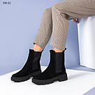 Замшеві зимові черевики челсі 40 та 41 р-ры, фото 8