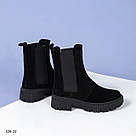 Замшеві зимові черевики челсі 40 та 41 р-ры, фото 6