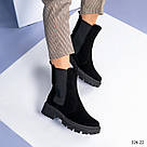 Замшеві зимові черевики челсі 40 та 41 р-ры, фото 5