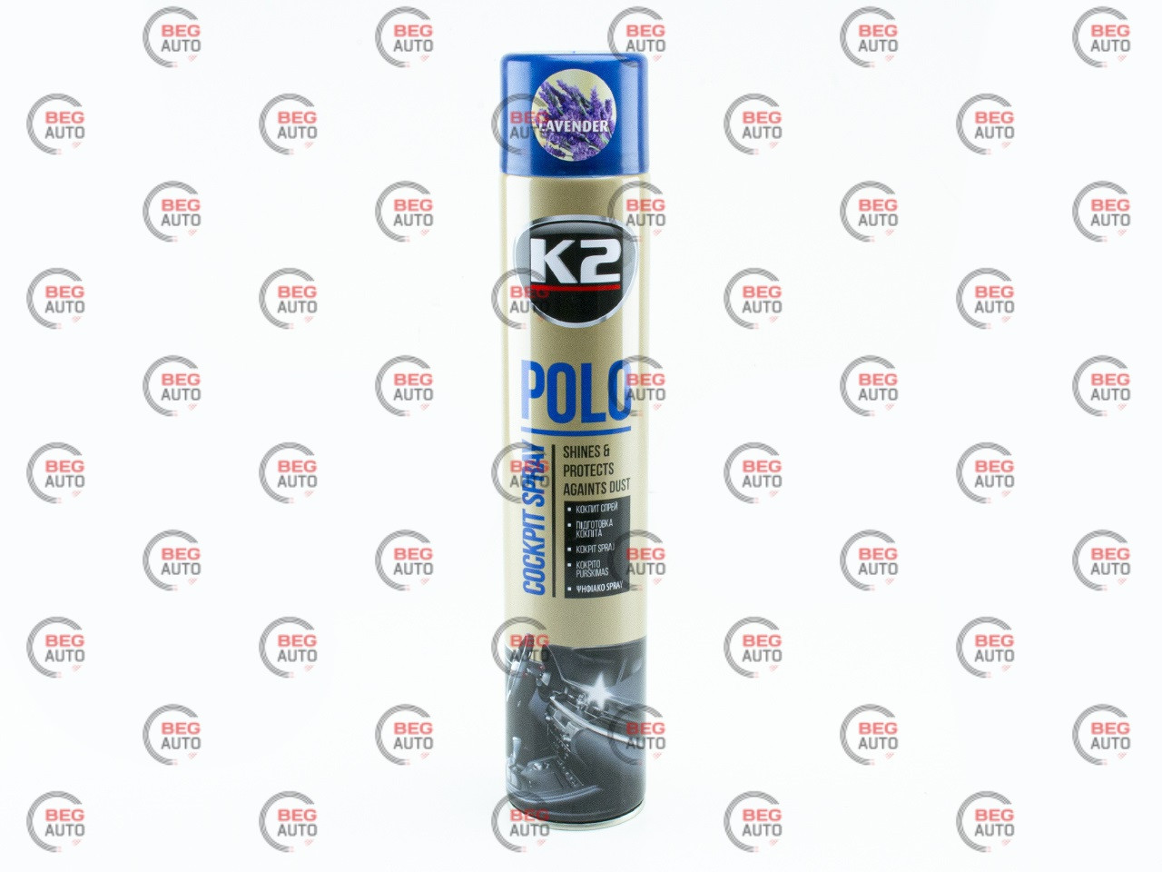 Поліроль K-2 PERFECT POLO COCKPIT 750 мл лаванда