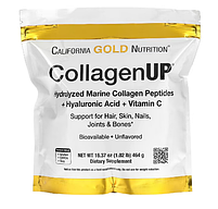 Морський колаген-пептид з гіалуроновою кислотою та вітаміном C 5000 California GOLD Nutrition CollagenUP  464 г, фото 4