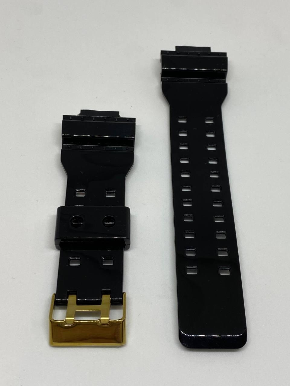 Ремінець на годинник Skmei 1688 чорний із золотом БЕЗ НАЛОЖКИ!