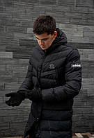 Куртка тепла зимова Пуховик чоловічий демісезонний Adidas адідас молодіжна стильна куртка