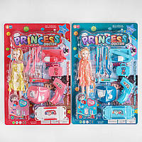 Игровой набор врача 2 цвета, на листе, с куклой и аксессуарами, 706-18