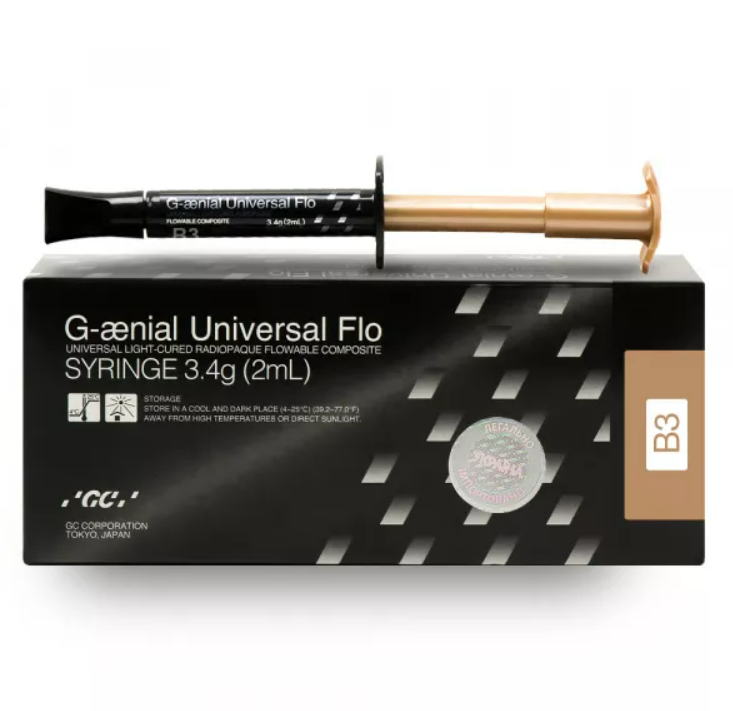 G-AENIAL Universal Flo — реставраційний текучий композит світлового затвердіння B3, шприц 3.4 г