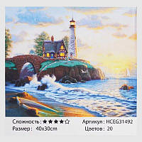 Картина по номерам TK Group Лазурный берег 30х40см, на подрамнике с красками, кистями, 31492