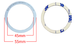 Сталева пластина для MagSafe Ring Letter на 3M скотчі (Кільце О/white)