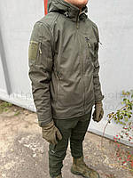 Военный штормовой ветро-влагозащитный костюм Softshell COMBAT (Олива) L