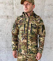 Зимняя куртка тактическая,штурмовая, мультикам SOFTSHELL с флисовой подкладкой XL