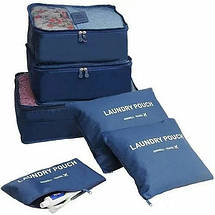 Набір дорожніх сумок органайзерів для валізи, Комплект з 6 органайзерів (різні кольори), фото 2