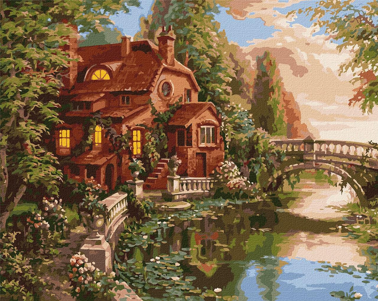 Картина за номерами Дім-мета. Пейзаж. Дуже складна 40*50 см Ідейка KHO2508