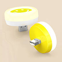 USB LED лампочка нічник смайлик в упаковці, фото 2