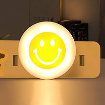 USB LED лампочка нічник смайлик в упаковці, фото 3